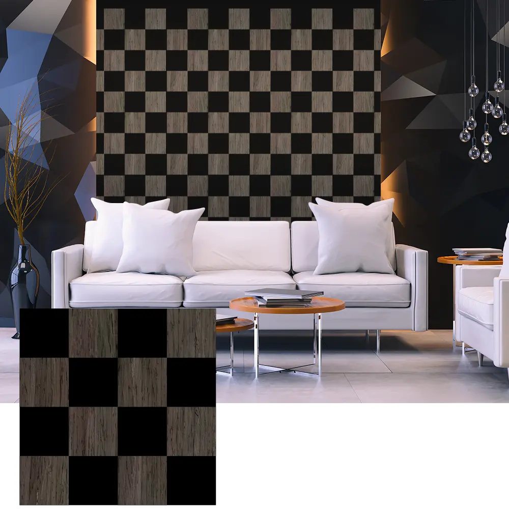 បន្ទះសូរស័ព្ទ 3D Wood Veneer សម្រាប់ការរចនាជញ្ជាំងខាងក្នុង