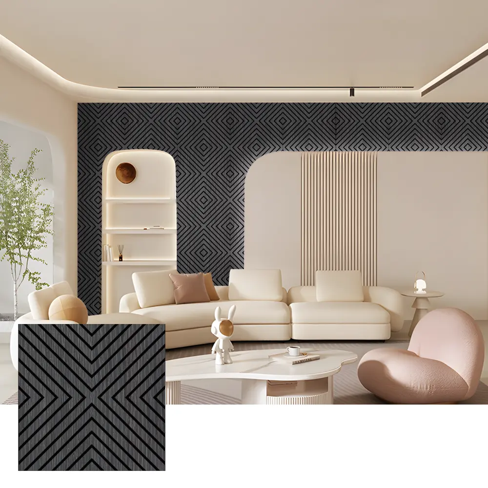បន្ទះជញ្ជាំងសូរស័ព្ទឈើ Akupanel សម្រាប់ការប្រើប្រាស់ខាងក្នុង