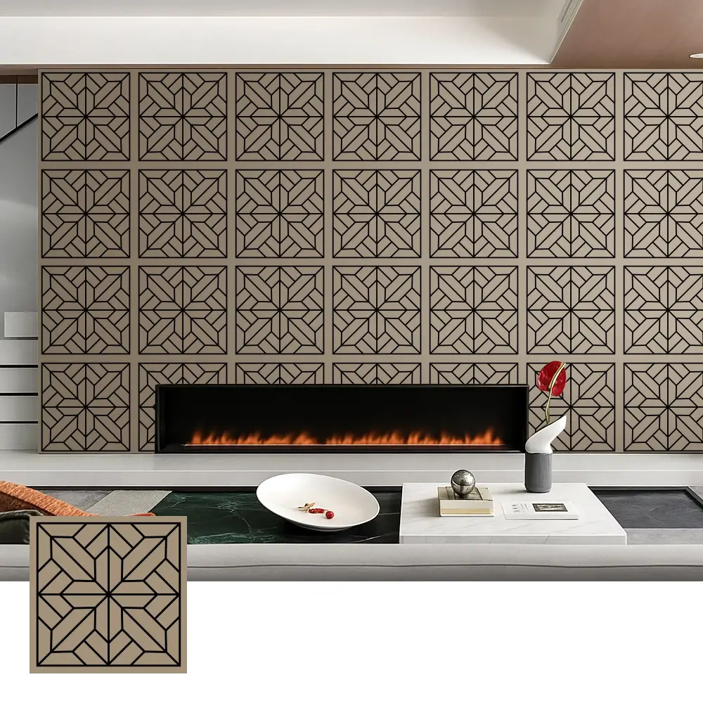 បន្ទះសូរស័ព្ទ veneer ឈើតុបតែងសម្រាប់ប្រើប្រាស់ខាងក្នុង