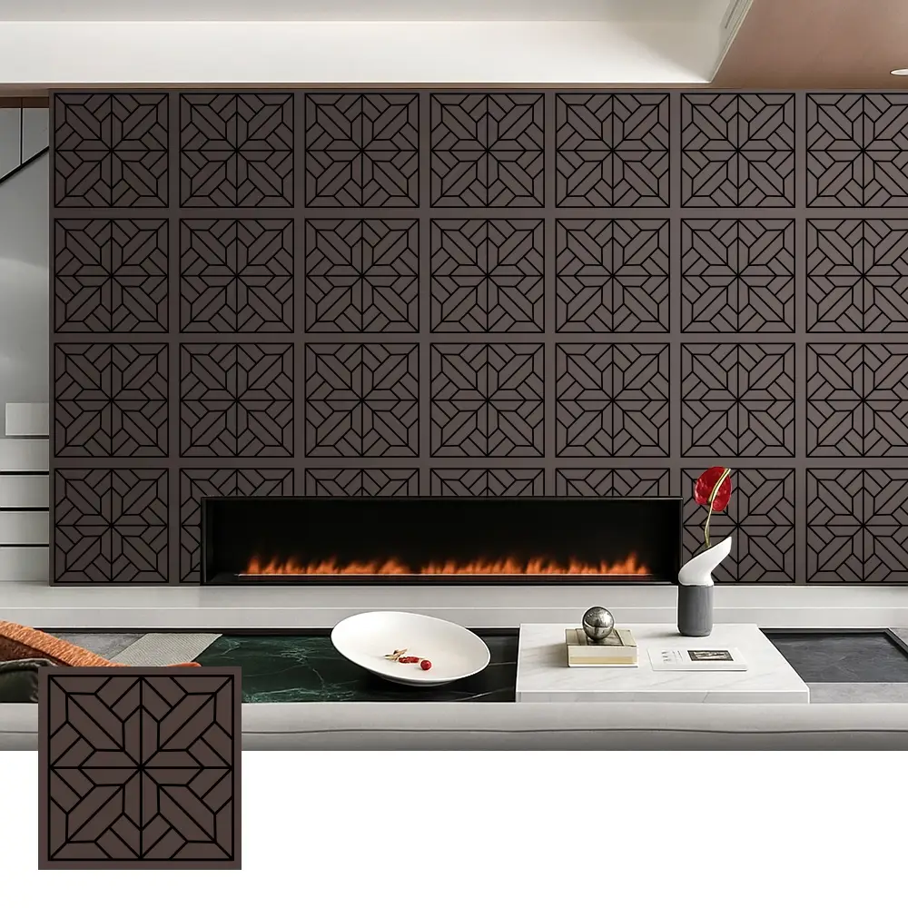 បន្ទះសូរស័ព្ទ veneer ឈើតុបតែងសម្រាប់ប្រើប្រាស់ខាងក្នុង