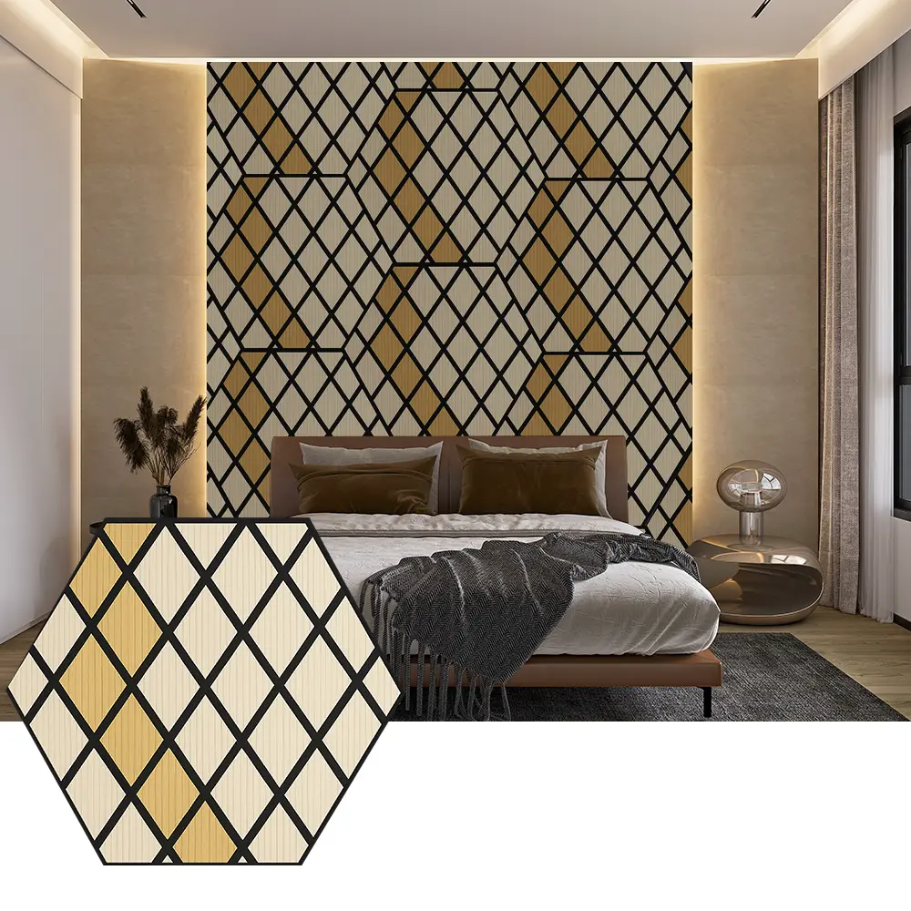 Hexagon PET Acoustic Panels សម្រាប់ការរចនាជញ្ជាំងទំនើប Hexagon PET Acoustic Panels សម្រាប់ការរចនាជញ្ជាំងទំនើប