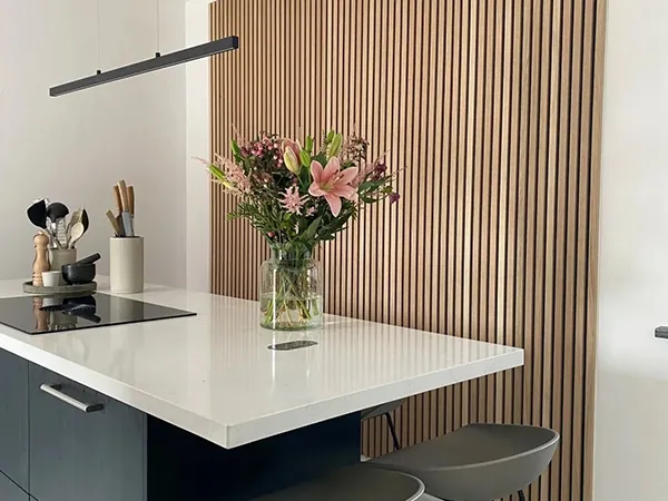 Wood Veneer Acoustic Panels for Bedroom Wall Decoration