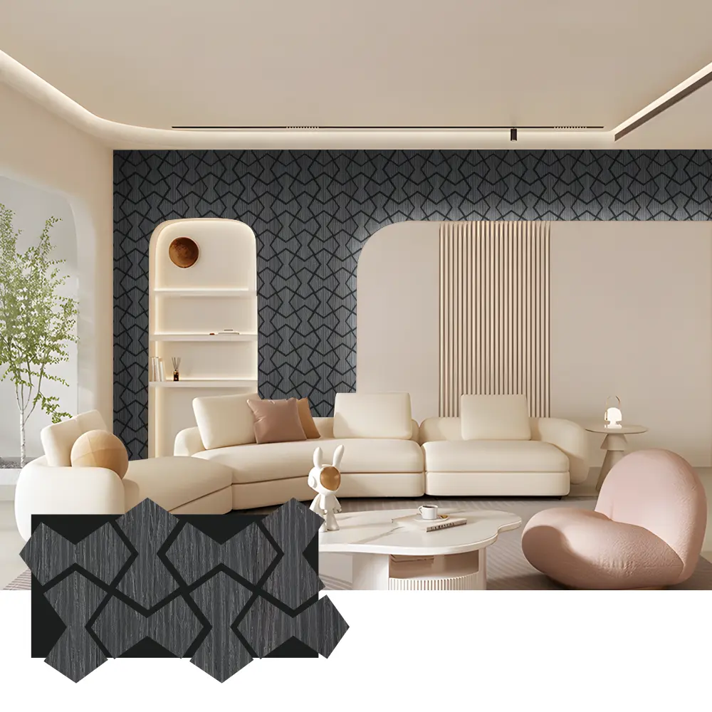 បន្ទះក្តារសូរស័ព្ទ Oak Wood សម្រាប់ជញ្ជាំង និងពិដាន