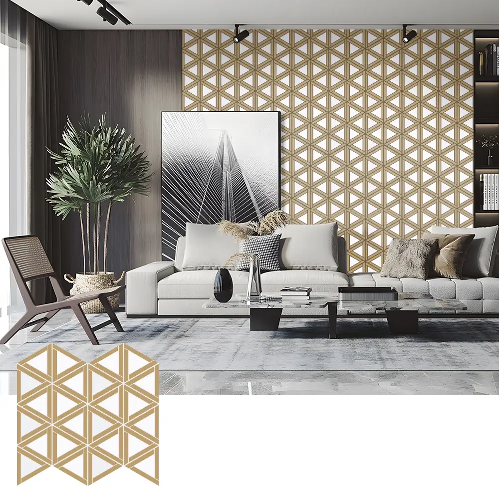 Self-adhesive PET Acoustic Wall Panels សម្រាប់ប្រើប្រាស់ខាងក្នុង