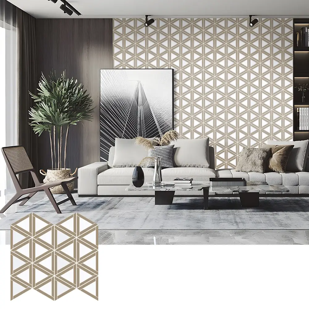 Self-adhesive PET Acoustic Wall Panels សម្រាប់ប្រើប្រាស់ខាងក្នុង