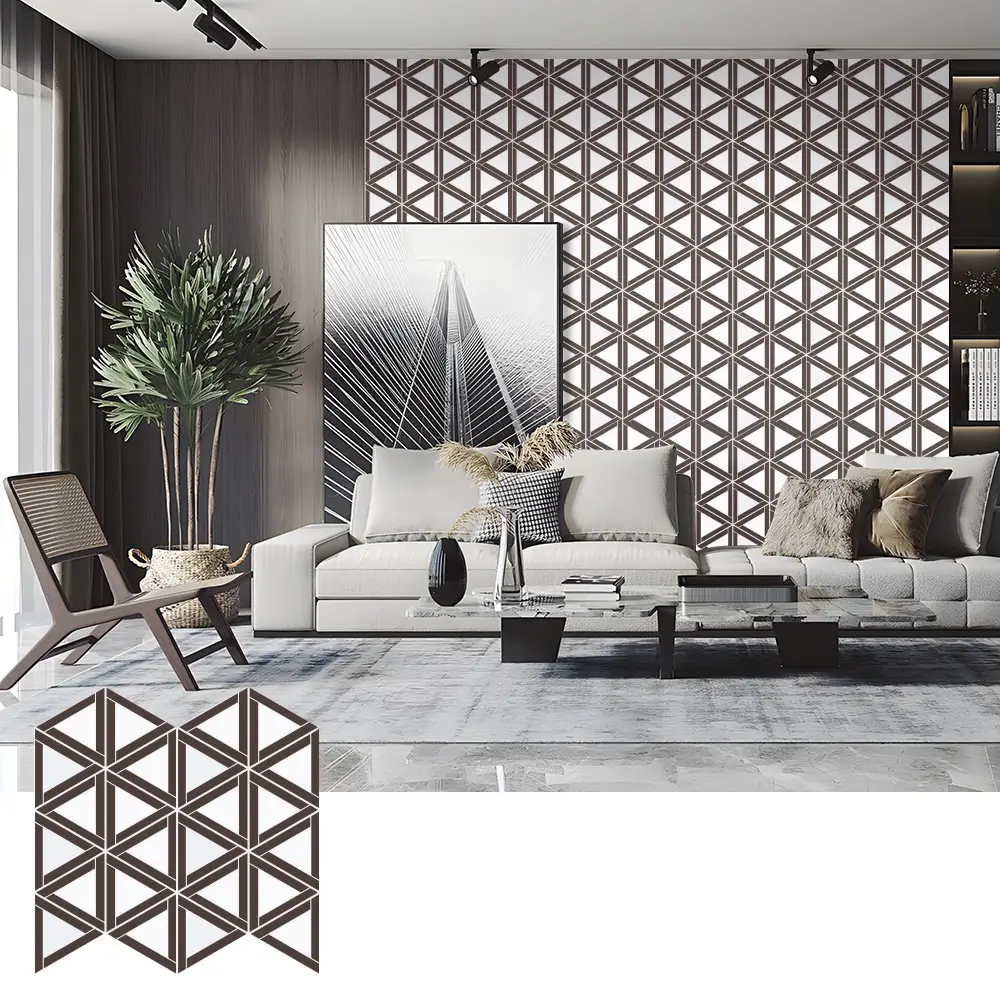 Self-adhesive PET Acoustic Wall Panels សម្រាប់ប្រើប្រាស់ខាងក្នុង