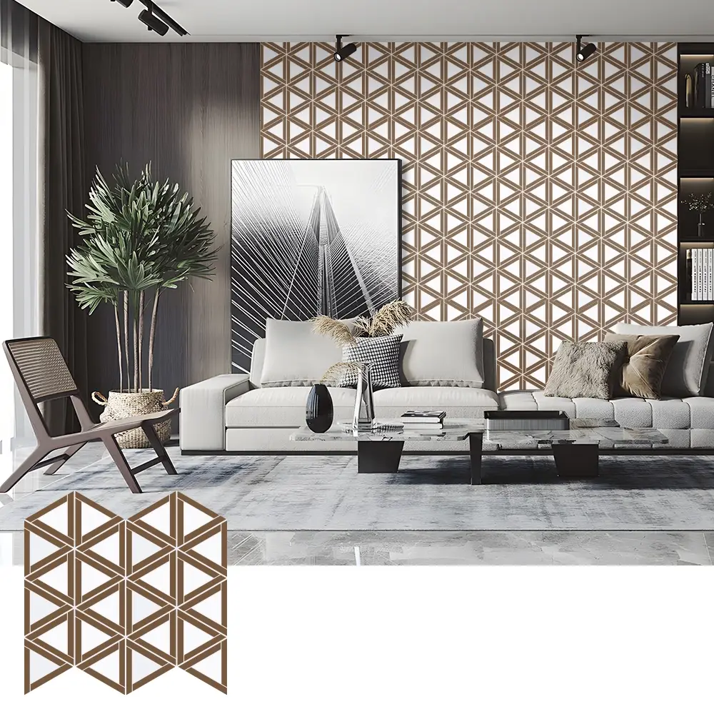 Self-adhesive PET Acoustic Wall Panels សម្រាប់ប្រើប្រាស់ខាងក្នុង