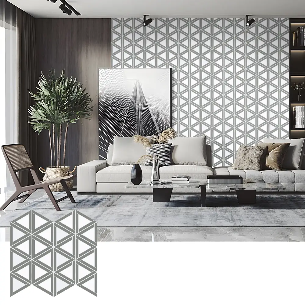 Self-adhesive PET Acoustic Wall Panels សម្រាប់ប្រើប្រាស់ខាងក្នុង