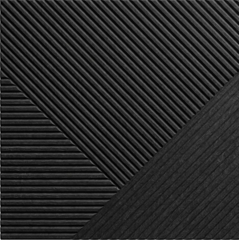 Wonear បន្ទះ 3D UV-Printed Grooved PET Charcoal Ebony Panel Wonear បន្ទះ 3D UV-Printed Grooved PET Charcoal Ebony Panel
