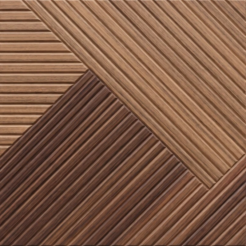 Wonear 3D UV-Printed Grooved PET Dual-Tone Panel Walnut Wonear 3D UV-Printed Grooved PET Dual-Tone Panel Walnut