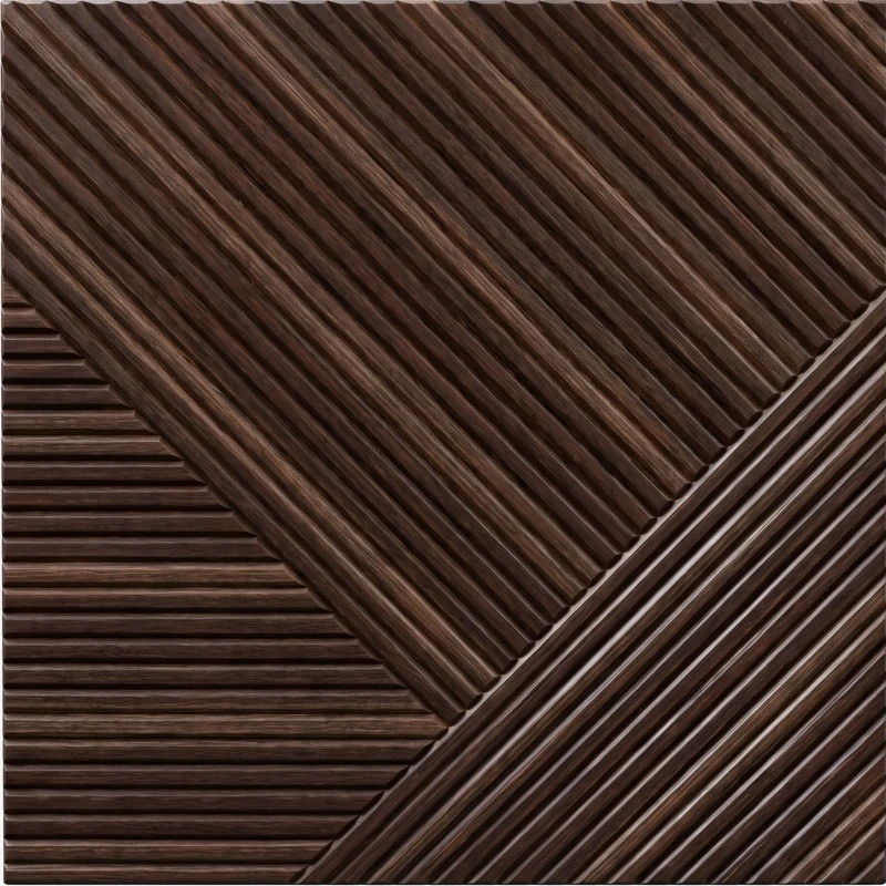 Wonear ការិយាល័យប្រតិបត្តិ Dark Geometric Wood Acoustic Panel
