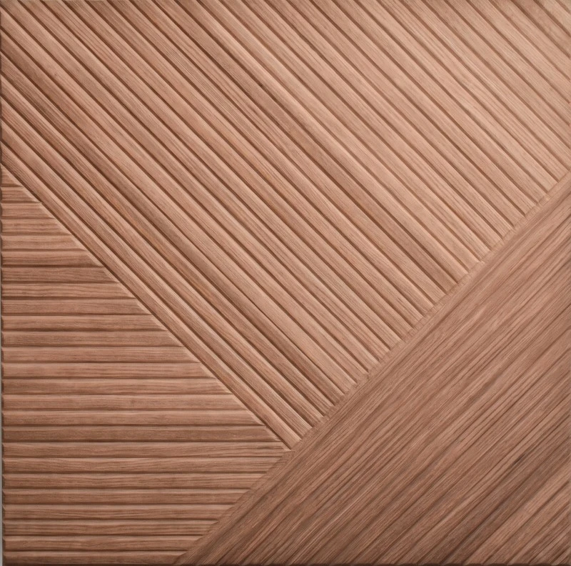 Wonear Hotel Lobby បន្ទះស្រូបសំឡេង Chevron Wood