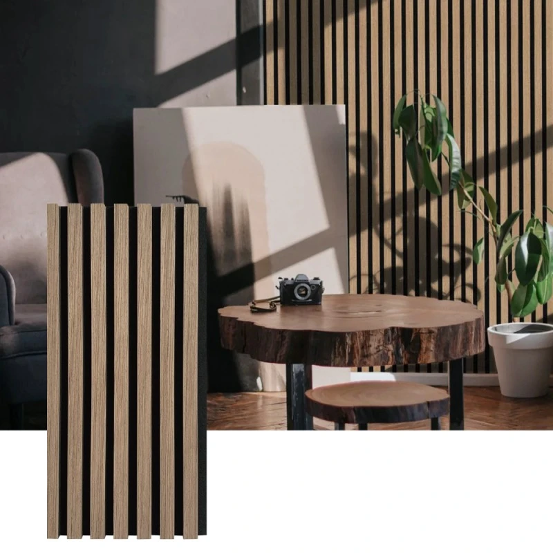 Wood Slat Acoustic Wall Panel សម្រាប់ការស្រូបសំឡេងខាងក្នុង