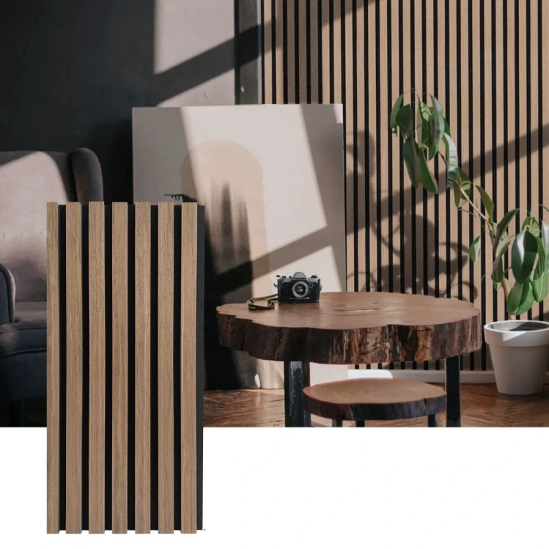 Wood Slat Acoustic Wall Panel សម្រាប់ការស្រូបសំឡេងខាងក្នុង