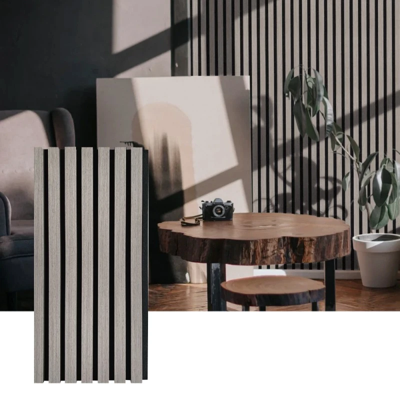 Wood Slat Acoustic Wall Panel សម្រាប់ការស្រូបសំឡេងខាងក្នុង