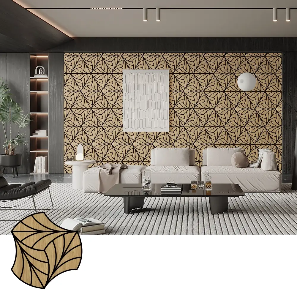 Wood Veneer Acoustic Panels សម្រាប់ Music Studio Sound Control