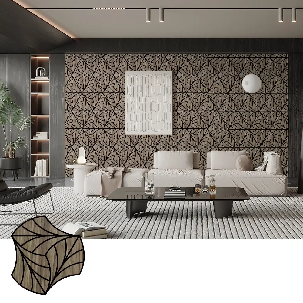 Wood Veneer Acoustic Panels សម្រាប់ Music Studio Sound Control
