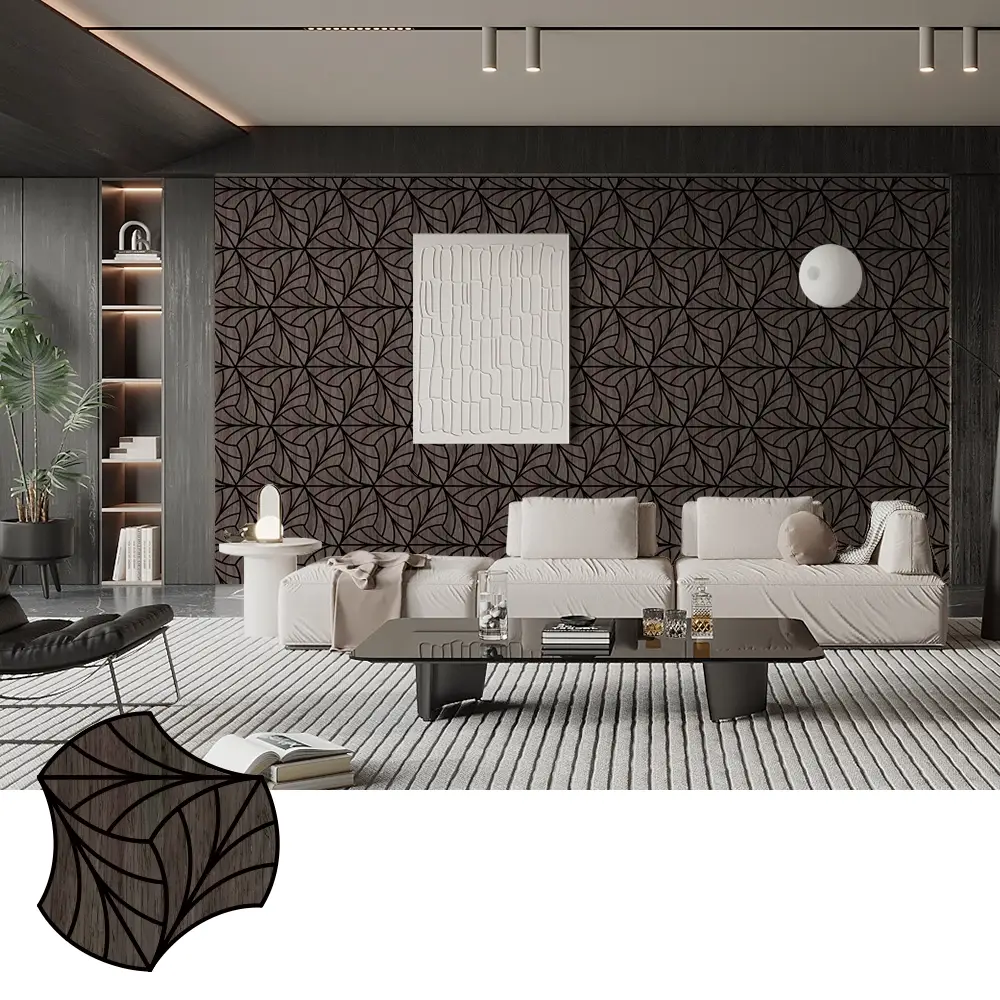 Wood Veneer Acoustic Panels សម្រាប់ Music Studio Sound Control