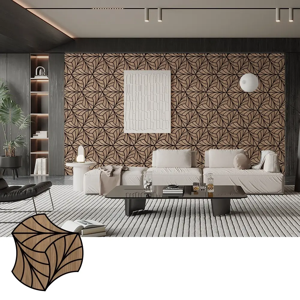 Wood Veneer Acoustic Panels សម្រាប់ Music Studio Sound Control
